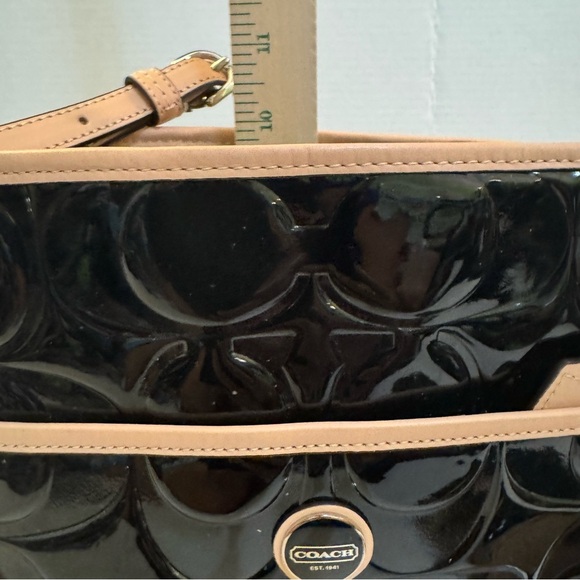 Coach Peyton Embossed Signature C Patent Leather Tote Bag - Picture 15 of 15